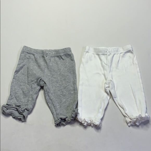Carter’s Girls Pants 3 Months White Gray - Picture 1 of 6
